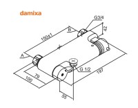 MEDIDAS TERMOSTATICA DUCHA DAMIXA